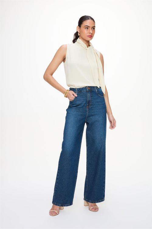 Calça Jeans Feminina Wide Leg G3 Maxi C1