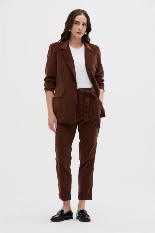 Blazer Feminino em Veludo Cotelê