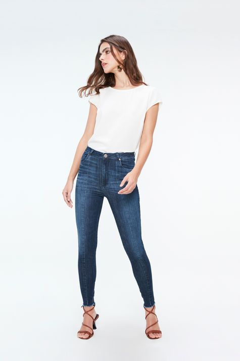 Calça Thaila Secret Slim Cropped Jeans Feminino Dimy