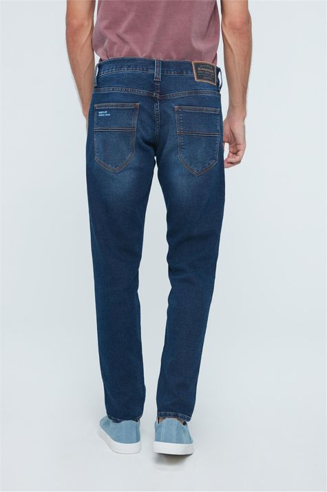 Calca-Jeans-Azul-Escuro-Skinny-Masculina-Costas--