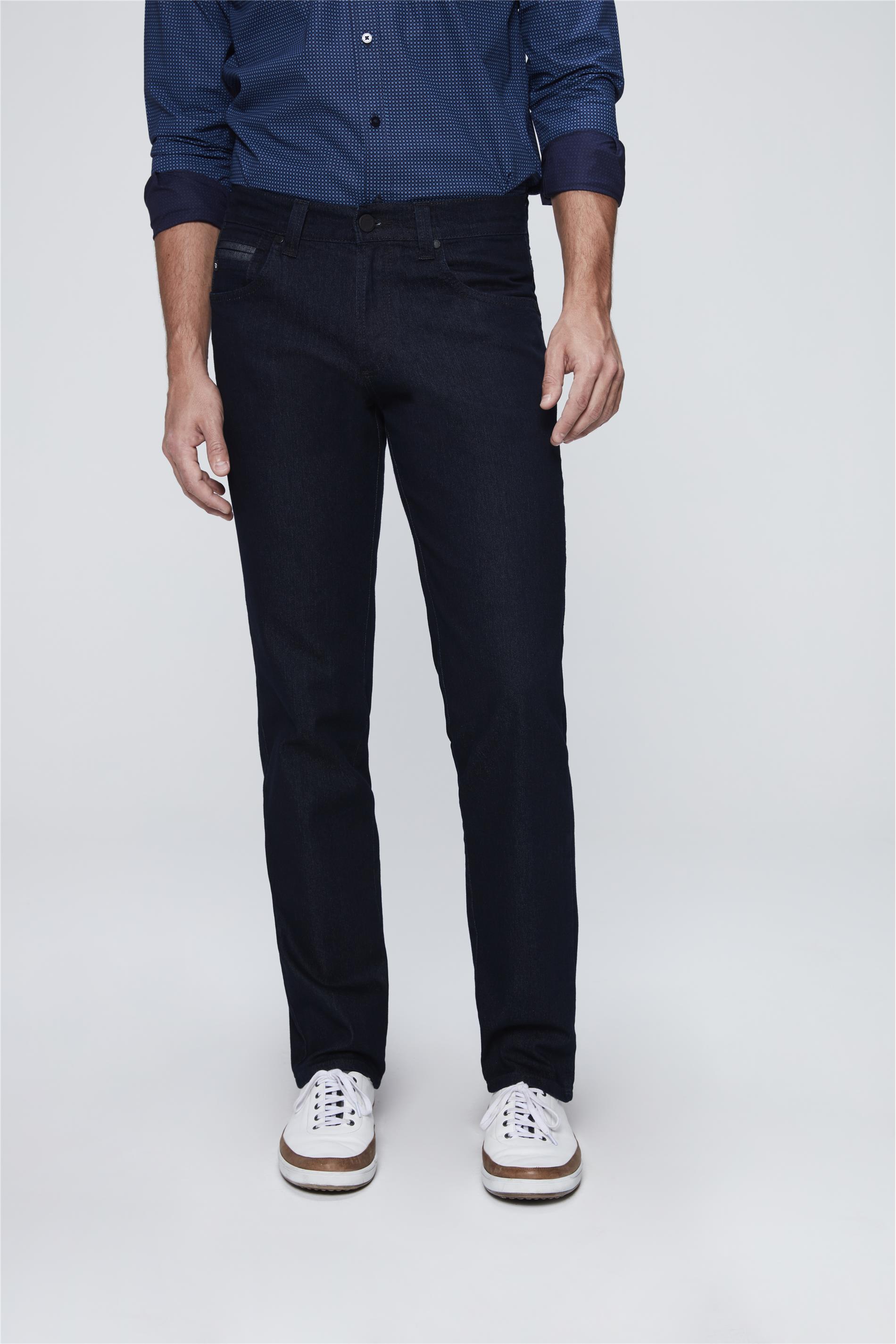 Calça Jeans Masculina Reta Cintura Alta e Rebites - Damyller - O Jeans da  Vida Real