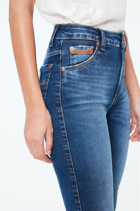 Calça Jeans Jegging Cropped Elastic Denim