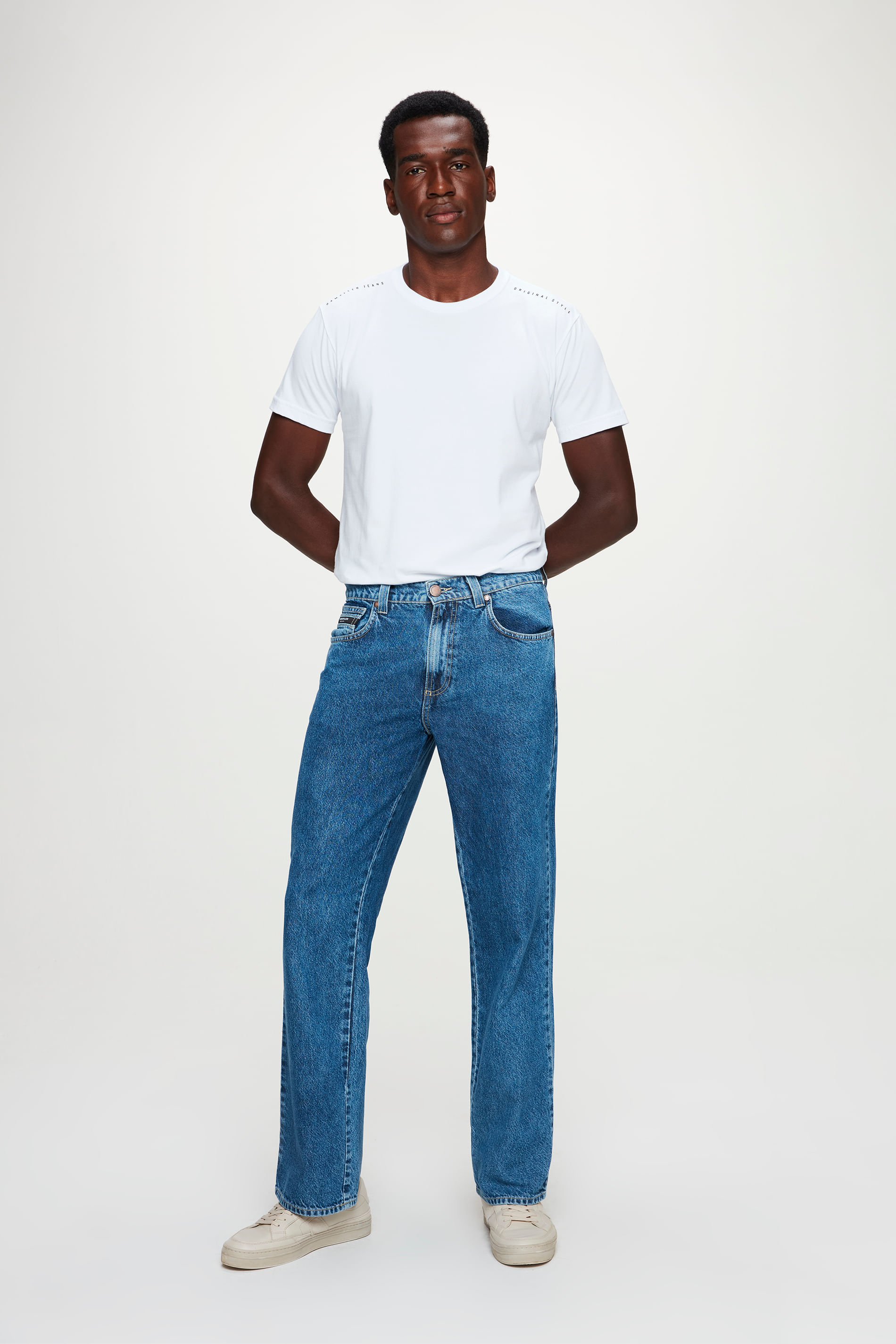 Calça Jeans Masculina Wide Leg de Cintura Alta - Damyller - O Jeans da Vida  Real