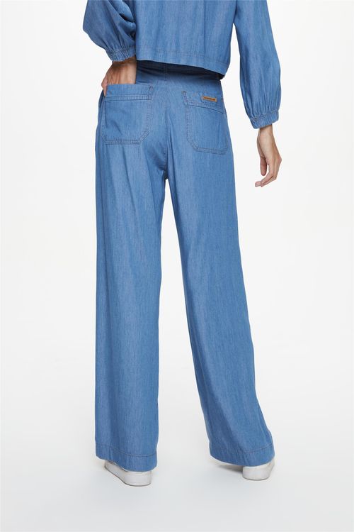 Calça Jeans Pantalona com Vinco G4 C1