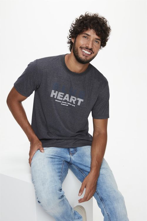 Camiseta com Estampa Heart Masculina