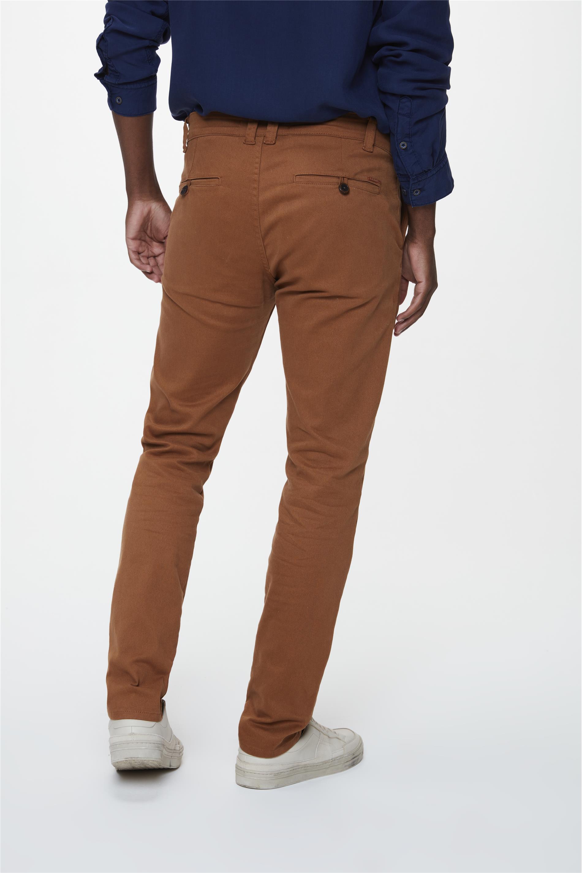 Calça chino marrom store masculina