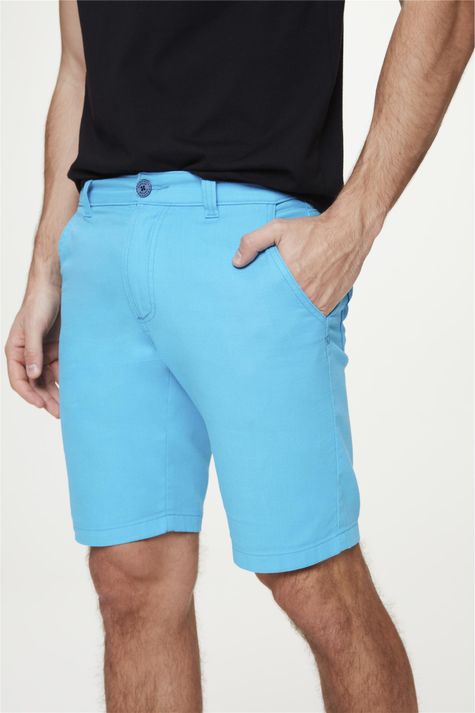 Bermuda-de-Sarja-Skinny-Color-Masculina-Frente--