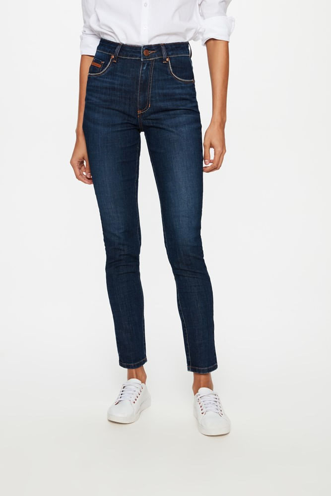 Calça Jeans Feminina Escura Skinny F2023094