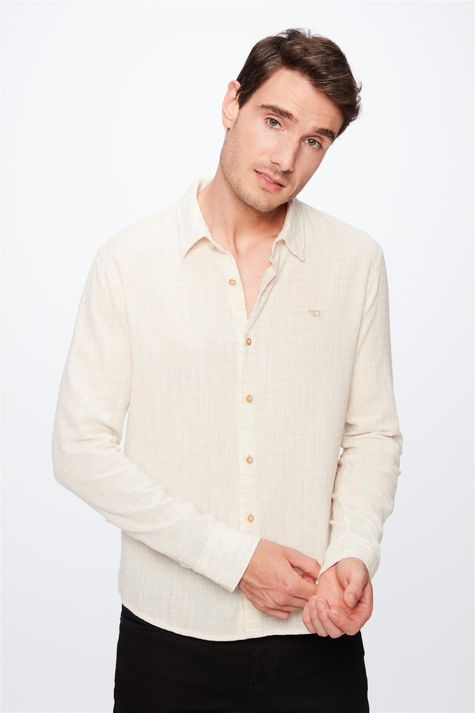 Camisa-Aspecto-de-Linho-Masculina-Frente--