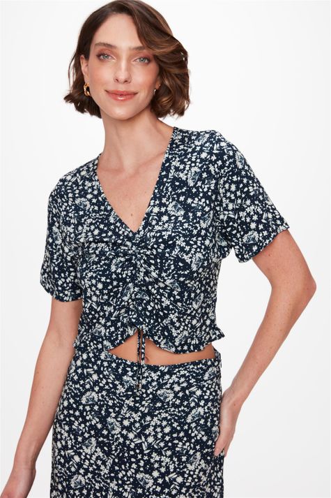 Blusa-Cropped-Franzida-Floral-Liberty-Frente--