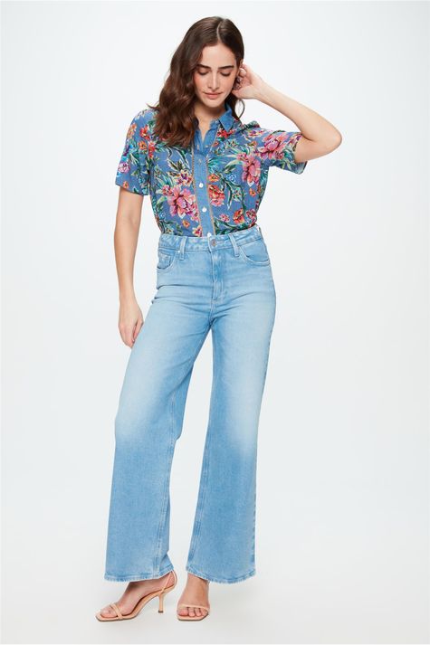 Camisa-Jeans-com-Estampa-Floral-Cores-Costas--