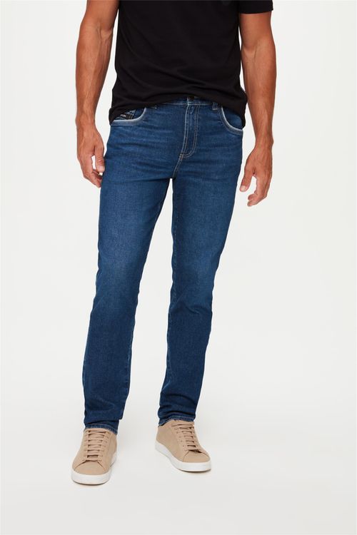 Calça Jeans Slim G3 C2 com Marcações