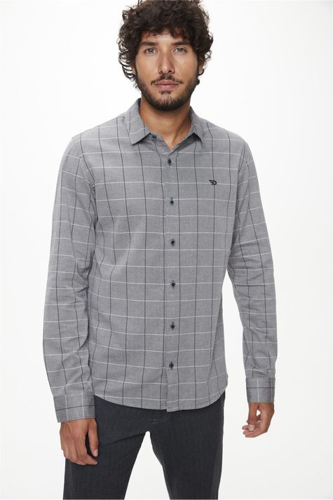 Camisa-Tecido-Plano-Xadrez-Masculina-Frente--